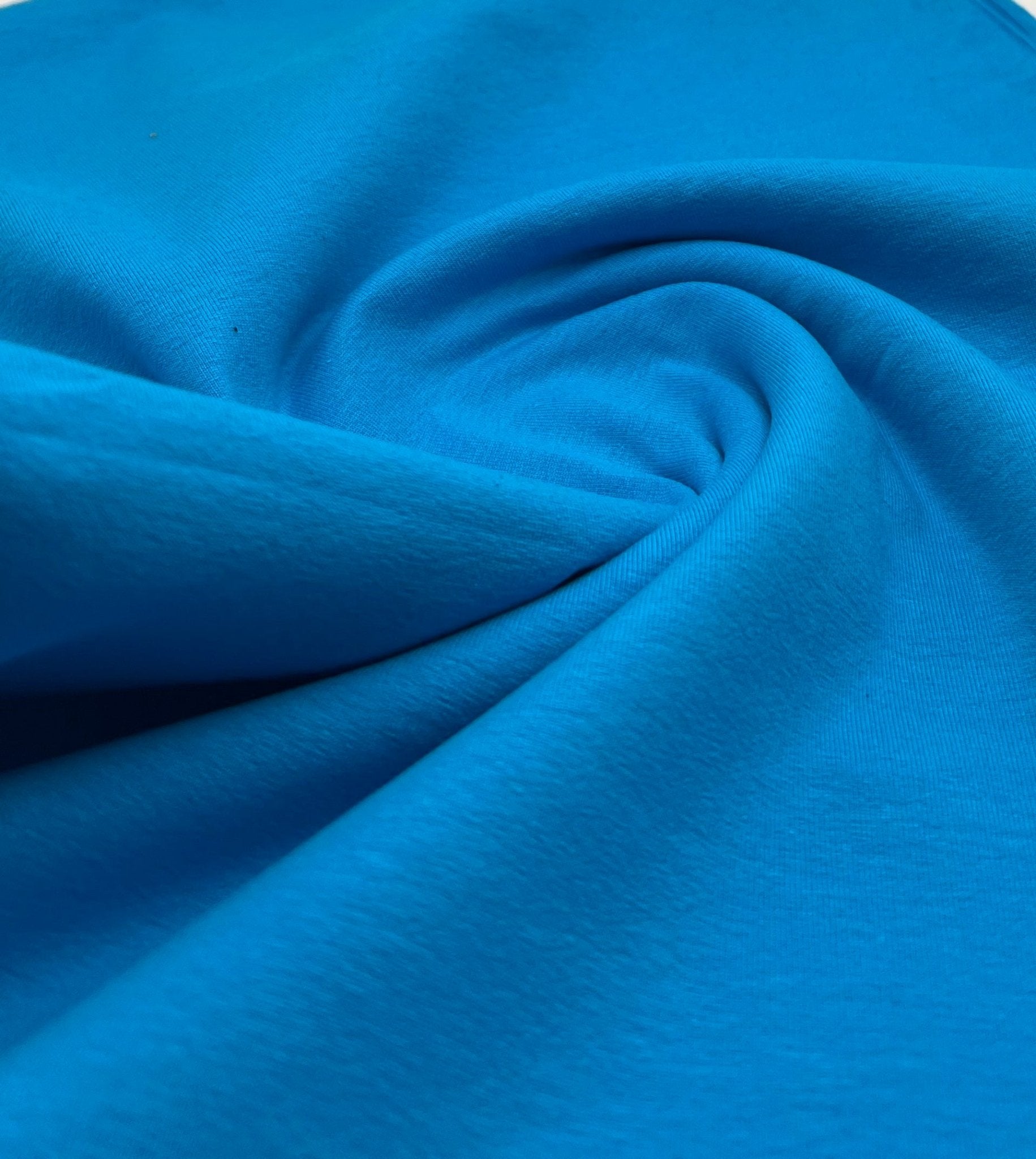 Turquoise Cotton Stretch Jersey 200 GSM 95/5 Lycra 4 Way Stretch - T9 Fabrics